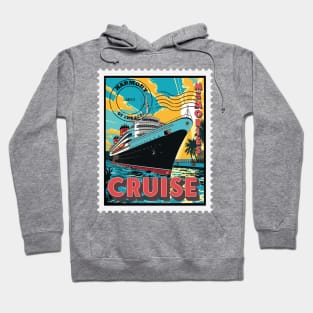 Art Deco Cruise Stamp - Caribbean Port Unisex Hoodie